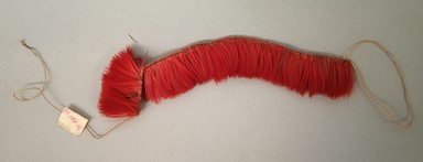Kaapor. <em>Bracelet</em>, 20th century. Feathers, plant fiber, 13/16 × 5/16 × 5 1/2 in. (2.1 × 0.8 × 14 cm), not including ties. Brooklyn Museum, Gift of Ingeborg de Beausacq, 64.248.16. Creative Commons-BY (Photo: Brooklyn Museum, CUR.64.248.16.jpg)