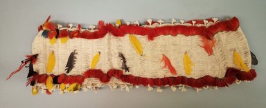 Kaapor. <em>Baby Carrying Sling</em>, 20th century. Cotton, feathers, 7 3/8 × 2 1/8 × 23 5/16 in. (18.7 × 5.4 × 59.2 cm). Brooklyn Museum, Gift of Ingeborg de Beausacq, 64.248.5. Creative Commons-BY (Photo: Brooklyn Museum, CUR.64.248.5_view01.jpg)