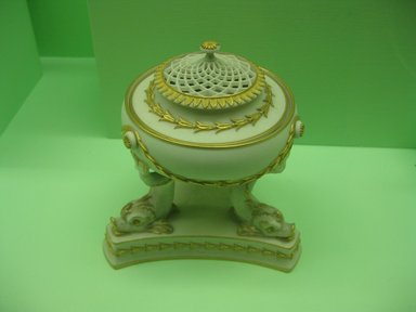 Josiah Wedgwood & Sons Ltd. (founded 1759). <em>Pastille Burner</em>. Porcelain Brooklyn Museum, Gift of the Estate of Emily Winthrop Miles, 64.82.34. Creative Commons-BY (Photo: Brooklyn Museum, CUR.64.82.34.jpg)