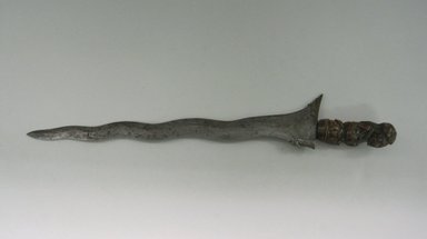  <em>Kris</em>. Hardwood, metal, length: 18 1/8 in. (46 cm). Brooklyn Museum, Bequest of Dr. John Steel Dorian, 65.151.2. Creative Commons-BY (Photo: Brooklyn Museum, CUR.65.151.2.jpg)