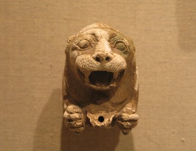  <em>Lion Vessel</em>, ca. 525-404 B.C.E. Faience, 2 7/8 x 2 3/16 x 2 15/16 in. (7.3 x 5.5 x 7.5 cm). Brooklyn Museum, Charles Edwin Wilbour Fund, 65.3.1. Creative Commons-BY (Photo: Brooklyn Museum, CUR.65.3.1_wwg8.jpg)
