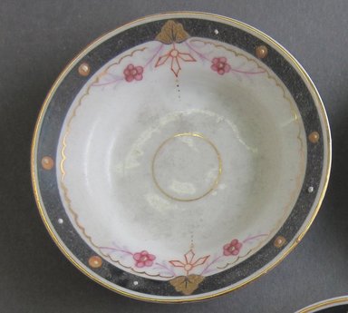  <em>Child's Soup Plate</em>, ca. 1880. Porcelain, 7/8 x 3 3/8 in. (2.2 x 8.6 cm). Brooklyn Museum, Gift of Amelia Beard Hollenback, 66.25.24. Creative Commons-BY (Photo: Brooklyn Museum, CUR.66.25.24.jpg)