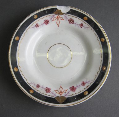  <em>Child's Serving Plate</em>, ca. 1880. Porcelain, 3/4 x 4 1/4 in. (1.9 x 10.8 cm). Brooklyn Museum, Gift of Amelia Beard Hollenback, 66.25.30. Creative Commons-BY (Photo: Brooklyn Museum, CUR.66.25.30_top.jpg)