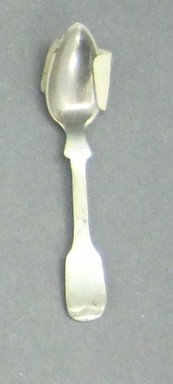  <em>Child's Spoon</em>, ca. 1880. White metal, 2 5/8 in. (6.7 cm). Brooklyn Museum, Gift of Amelia Beard Hollenback, 66.25.33. Creative Commons-BY (Photo: Brooklyn Museum, CUR.66.25.33.jpg)