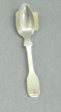 <em>Child's Spoon</em>, ca. 1880. White metal, 2 13/16 in. (7.2 cm). Brooklyn Museum, Gift of Amelia Beard Hollenback, 66.25.34. Creative Commons-BY (Photo: Brooklyn Museum, CUR.66.25.34.jpg)