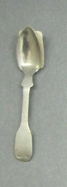  <em>Child's Spoon</em>, ca. 1880. White metal, 2 5/8 in. (6.7 cm). Brooklyn Museum, Gift of Amelia Beard Hollenback, 66.25.35. Creative Commons-BY (Photo: Brooklyn Museum, CUR.66.25.35.jpg)