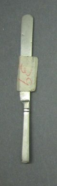  <em>Child's Knife</em>, ca. 1880. White metal, 3 1/8 in. (7.9 cm). Brooklyn Museum, Gift of Amelia Beard Hollenback, 66.25.39. Creative Commons-BY (Photo: Brooklyn Museum, CUR.66.25.39.jpg)