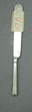  <em>Child's Dinner Knife</em>, ca. 1880. White metal, 3 1/8 in. (7.9 cm). Brooklyn Museum, Gift of Amelia Beard Hollenback, 66.25.40. Creative Commons-BY (Photo: Brooklyn Museum, CUR.66.25.40.jpg)