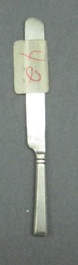  <em>Child's Dinner Knife</em>, ca. 1880. White metal, 3 1/8 in. (7.9 cm). Brooklyn Museum, Gift of Amelia Beard Hollenback, 66.25.42. Creative Commons-BY (Photo: Brooklyn Museum, CUR.66.25.42.jpg)