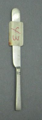  <em>Child's Dinner Knife</em>, ca. 1880. White metal, 3 1/8 in. (7.9 cm). Brooklyn Museum, Gift of Amelia Beard Hollenback, 66.25.43. Creative Commons-BY (Photo: Brooklyn Museum, CUR.66.25.43.jpg)