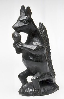 Wilhelm Schimmel. <em>Carved Squirrel</em>, ca. 1890. Pine, 6 1/2 x 2 1/2 x 3 1/4 in. (16.5 x 6.4 x 8.3 cm). Brooklyn Museum, Gift of the Monroe and Estelle Hewlett Collection, 67.124.19. Creative Commons-BY (Photo: Brooklyn Museum, CUR.67.124.19.jpg)
