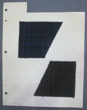 Fab-Tex Inc.. <em>Fabric Swatch</em>, 1963-1966. Synthetic (with wool?), sheet: 8 1/4 x 10 1/2 in. (21 x 26.7 cm). Brooklyn Museum, Gift of Fab-Tex Inc., 67.158.119 (Photo: Brooklyn Museum, CUR.67.158.119.jpg)