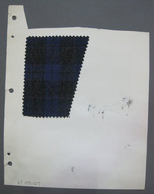 Fab-Tex Inc.. <em>Fabric Swatch</em>, 1963–1966. Wool, sheet: 8 1/4 x 10 1/2 in. (21 x 26.7 cm). Brooklyn Museum, Gift of Fab-Tex Inc., 67.158.127 (Photo: Brooklyn Museum, CUR.67.158.127.jpg)