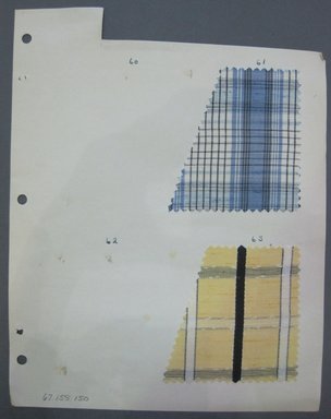 Fab-Tex Inc.. <em>Fabric Swatch</em>, 1963-1966. Cotton, sheet: 8 1/4 x 10 1/2 in. (21 x 26.7 cm). Brooklyn Museum, Gift of Fab-Tex Inc., 67.158.150 (Photo: Brooklyn Museum, CUR.67.158.150.jpg)