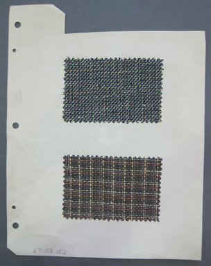 Fab-Tex Inc.. <em>Fabric Swatch</em>, 1963-1966. Cotton, sheet: 8 1/4 x 10 1/2 in. (21 x 26.7 cm). Brooklyn Museum, Gift of Fab-Tex Inc., 67.158.152 (Photo: Brooklyn Museum, CUR.67.158.152.jpg)