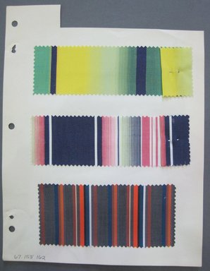 Fab-Tex Inc.. <em>Fabric Swatch</em>, 1963-1966. Cotton, sheet: 8 1/4 x 10 1/2 in. (21 x 26.7 cm). Brooklyn Museum, Gift of Fab-Tex Inc., 67.158.162 (Photo: Brooklyn Museum, CUR.67.158.162.jpg)