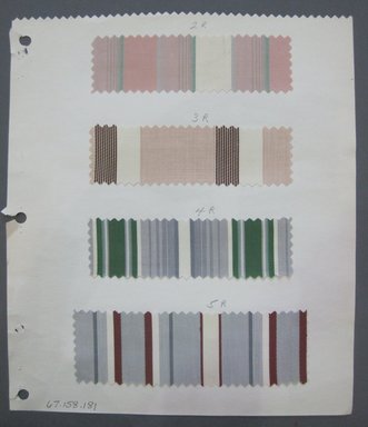 Fab-Tex Inc.. <em>Fabric Swatch</em>, 1963–1966. Cotton, sheet: 8 1/4 x 9 1/2 in. (21 x 24.1 cm). Brooklyn Museum, Gift of Fab-Tex Inc., 67.158.181 (Photo: Brooklyn Museum, CUR.67.158.181.jpg)