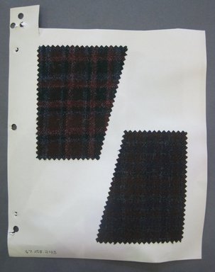 Fab-Tex Inc.. <em>Fabric Swatch</em>, 1963–1966. Wool, sheet: 8 1/4 x 10 1/2 in. (21 x 26.7 cm). Brooklyn Museum, Gift of Fab-Tex Inc., 67.158.243 (Photo: Brooklyn Museum, CUR.67.158.243.jpg)