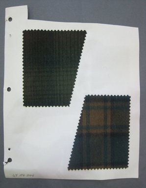 Fab-Tex Inc.. <em>Fabric Swatch</em>, 1963-1966. Wool, sheet: 8 1/4 x 10 1/2 in. (21 x 26.7 cm). Brooklyn Museum, Gift of Fab-Tex Inc., 67.158.244 (Photo: Brooklyn Museum, CUR.67.158.244.jpg)
