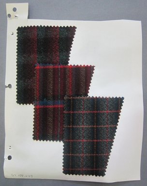 Fab-Tex Inc.. <em>Fabric Swatch</em>, 1963-1966. Wool, sheet: 8 1/4 x 10 1/2 in. (21 x 26.7 cm). Brooklyn Museum, Gift of Fab-Tex Inc., 67.158.249 (Photo: Brooklyn Museum, CUR.67.158.249.jpg)