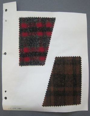 Fab-Tex Inc.. <em>Fabric Swatch</em>, 1963-1966. Wool, sheet: 8 1/4 x 10 1/2 in. (21 x 26.7 cm). Brooklyn Museum, Gift of Fab-Tex Inc., 67.158.250 (Photo: Brooklyn Museum, CUR.67.158.250.jpg)