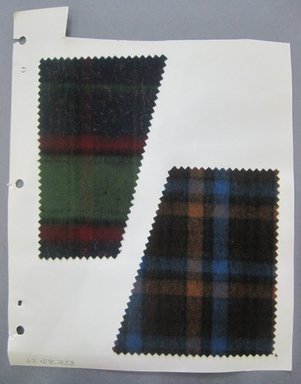 Fab-Tex Inc.. <em>Fabric Swatch</em>, 1963–1966. Wool (blended?), sheet: 8 1/4 x 10 1/2 in. (21 x 26.7 cm). Brooklyn Museum, Gift of Fab-Tex Inc., 67.158.253 (Photo: Brooklyn Museum, CUR.67.158.253.jpg)