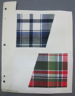Fab-Tex Inc.. <em>Fabric Swatch</em>, 1963-1966. Cotton, sheet: 8 1/4 x 10 1/2 in. (21 x 26.7 cm). Brooklyn Museum, Gift of Fab-Tex Inc., 67.158.256 (Photo: Brooklyn Museum, CUR.67.158.256.jpg)