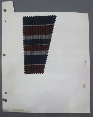 Fab-Tex Inc.. <em>Fabric Swatch</em>, 1963-1966. Cotton (synthetic blend?), sheet: 8 1/4 x 20 1/2 in. (21 x 52.1 cm). Brooklyn Museum, Gift of Fab-Tex Inc., 67.158.259 (Photo: Brooklyn Museum, CUR.67.158.259.jpg)
