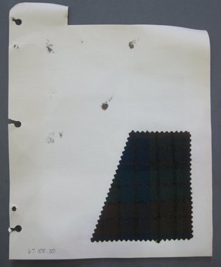 Fab-Tex Inc.. <em>Fabric Swatch</em>, 1963-1966. Cotton, sheet: 4 x 4 1/2 in. (10.2 x 11.4 cm). Brooklyn Museum, Gift of Fab-Tex Inc., 67.158.30 (Photo: Brooklyn Museum, CUR.67.158.30.jpg)