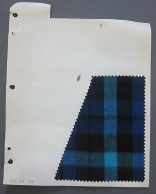 Fab-Tex Inc.. <em>Fabric Swatch</em>, 1963-1966. Cotton, sheet: 8 1/4 x 10 1/2 in. (21 x 26.7 cm). Brooklyn Museum, Gift of Fab-Tex Inc., 67.158.32 (Photo: Brooklyn Museum, CUR.67.158.32.jpg)