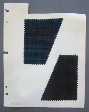 Fab-Tex Inc.. <em>Fabric Swatch</em>, 1963-1966. Wool, sheet: 8 1/4 x 10 1/2 in. (21 x 26.7 cm). Brooklyn Museum, Gift of Fab-Tex Inc., 67.158.35 (Photo: Brooklyn Museum, CUR.67.158.35.jpg)