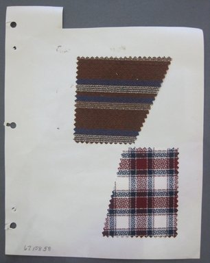 Fab-Tex Inc.. <em>Fabric Swatch</em>, 1963-1966. Silk, sheet: 8 1/4 x 10 1/2 in. (21 x 26.7 cm). Brooklyn Museum, Gift of Fab-Tex Inc., 67.158.58 (Photo: Brooklyn Museum, CUR.67.158.58.jpg)