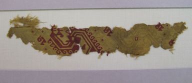 Chimú. <em>Textile Fragment, undetermined</em>, 1000-1532. Cotton, camelid fiber, 2 1/8 × 11 3/4 in. (5.4 × 29.8 cm). Brooklyn Museum, Gift of Adelaide Goan, 67.159.16. Creative Commons-BY (Photo: , CUR.67.159.16.jpg)
