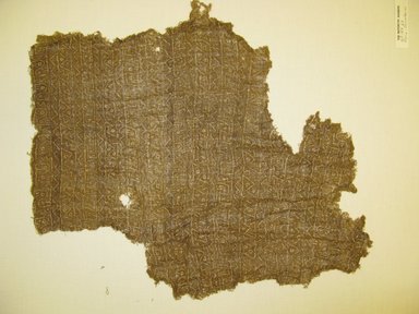 Chimú. <em>possible Headcloth, Fragment or Textile Fragment, undetermined</em>, 1000–1532. Cotton, (39.0 x 46.0 cm). Brooklyn Museum, Gift of Adelaide Goan, 67.159.27. Creative Commons-BY (Photo: Brooklyn Museum, CUR.67.159.27.jpg)