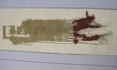 Inca. <em>Textile Fragment, Unascertainable (NK) or Mantle, Fragment or Dress, Fragment</em>, 1400-1532 C.E. Cotton, camelid fiber, 9 3/4 × 2 3/4 in. (24.8 × 7 cm). Brooklyn Museum, Gift of Adelaide Goan, 67.159.31. Creative Commons-BY (Photo: , CUR.67.159.31.jpg)