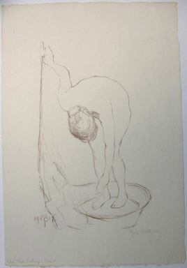 George Biddle (American, 1885–1973). <em>Nude Bathing</em>, 1917. Lithograph, 13 1/2 x 8 1/2 in. (34.3 x 21.6 cm). Brooklyn Museum, Gift of George Biddle, 67.185.2. © artist or artist's estate (Photo: Brooklyn Museum, CUR.67.185.2.jpg)