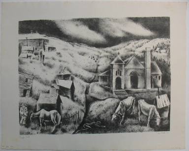 George Biddle (American, 1885–1973). <em>Cripple Creek</em>, 1936. Lithograph, 12 1/4 x 16 1/4 in. (31.1 x 41.3 cm). Brooklyn Museum, Gift of George Biddle, 67.185.31. © artist or artist's estate (Photo: Brooklyn Museum, CUR.67.185.31.jpg)