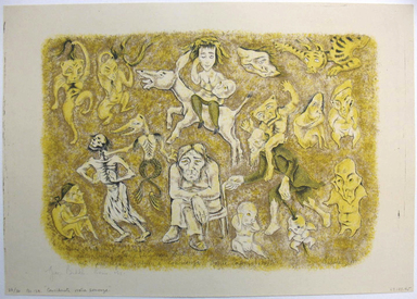 George Biddle (American, 1885-1973). <em>Considerate La Vostra Semenze</em>, 1951. Lithograph, 11 1/4 x 16 in. (28.6 x 40.6 cm). Brooklyn Museum, Gift of George Biddle, 67.185.45. © artist or artist's estate (Photo: Brooklyn Museum, CUR.67.185.45.jpg)
