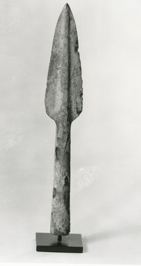  <em>CBI Spearhead</em>, 1100-256 B.C.E. Iron, 1 3/4 x 10 1/4 in. (4.4 x 26 cm). Brooklyn Museum, Gift of Paul E. Manheim, 67.199.39. Creative Commons-BY (Photo: Brooklyn Museum, CUR.67.199.39_bw.jpg)