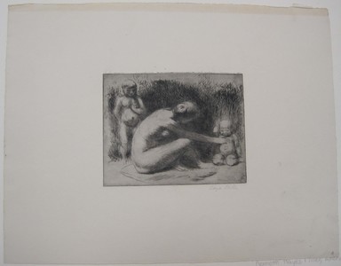 Kenneth Hayes Miller (American, 1876–1954). <em>Nude with Two Children</em>. Etching, Sheet: 11 x 14 3/16 in. (28 x 36 cm). Brooklyn Museum, Gift of Mrs. Edwin De T. Bechtel, 68.192.40 (Photo: Brooklyn Museum, CUR.68.192.40.jpg)