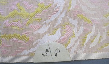  <em>Textile Swatch</em>, 1950s to 1960s. Silk, 58 1/2 x 21 1/2 in. (148.6 x 54.6 cm). Brooklyn Museum, Gift of Mrs. Robert G. Olmsted and Constable MacCracken, 69.149.80.59 (Photo: Brooklyn Museum, CUR.69.149.80.59_detail2.jpg)