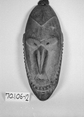  <em>Mask</em>. Wood, 21 1/8 in. (53.7 cm). Brooklyn Museum, Gift of Jerome Furman, 70.106.12. Creative Commons-BY (Photo: Brooklyn Museum, CUR.70.106.12_bw.jpg)