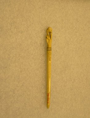  <em>Hairpin</em>, 395 B.C.E.-645 C.E. Ivory, 4 3/8 in. (11.1 cm). Brooklyn Museum, Charles Edwin Wilbour Fund, 70.134.3. Creative Commons-BY (Photo: Brooklyn Museum, CUR.70.134.3_view1.jpg)
