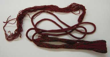 Inca (attrib by Nobuko Kajatani, 1993). <em>Sling</em>, 1400-1532. Cotton, camelid fiber, 1 15/16 x 111 13/16 in. (5 x 284 cm). Brooklyn Museum, Gift of Ernest Erickson, 70.177.61. Creative Commons-BY (Photo: Brooklyn Museum, CUR.70.177.61.jpg)