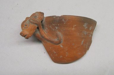  <em>Vessel Fragment</em>. Ceramic, orange slip, 1 3/4 x 2 13/16 x 1 in. (4.4 x 7.1 x 2.5 cm). Brooklyn Museum, Gift of Ernest E. Erickson, 71.174.11. Creative Commons-BY (Photo: Brooklyn Museum, CUR.71.174.11_view1.jpg)