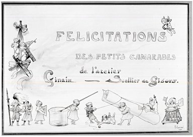 Félix Armand Marie Jobbé-Duval (French, 1821-1889). <em>Felicitations</em>, 1900. Watercolor, 18 x 26 1/8 in. (45.7 x 66.4 cm). Brooklyn Museum, Bequest of Julian Clarence Levi, 71.206.3 (Photo: Brooklyn Museum, CUR.71.206.3.jpg)