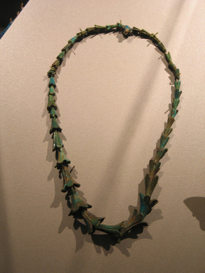  <em>Jasmine Blossoms</em>, ca. 1319-1190 B.C.E. Faience, Length: 20 7/8 in. (53 cm). Brooklyn Museum, Gift of Helena Simkhovitch in memory of her father, Vladimir G. Simkhovitch, 72.56. Creative Commons-BY (Photo: Brooklyn Museum, CUR.72.56_erg456.jpg)
