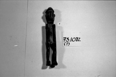  <em>Standing Male Figure</em>. Wood Brooklyn Museum, Gift of Philippe Guimiot, 73.108.2. Creative Commons-BY (Photo: , CUR.73.108.2_acetate_bw.jpg)