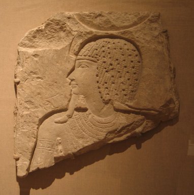  <em>Sunk Relief of a God or Deified King</em>, ca. 874-773 B.C.E. Limestone, 17 1/8 × 16 15/16 × 1 15/16 in. (43.5 × 43 × 5 cm). Brooklyn Museum, Charles Edwin Wilbour Fund, 75.167. Creative Commons-BY (Photo: Brooklyn Museum, CUR.75.167_wwg8.jpg)