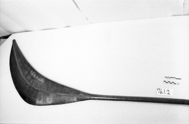 Solomon Islander. <em>Staff</em>, late 19th-early 20th century. Wood, 63 in. (160 cm). Brooklyn Museum, Purchased with funds given by The Evelyn A. Jaffe Hall Charitable Trust, 76.1.2. Creative Commons-BY (Photo: Brooklyn Museum, CUR.76.1.2_bw.jpg)